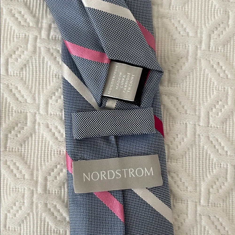 Kids Silk Striped Blue and Pink Tie